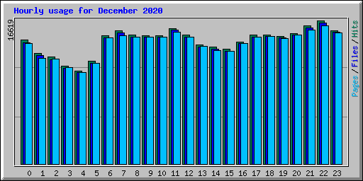 Hourly usage for December 2020