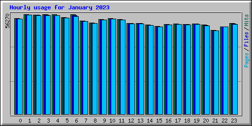 Hourly usage for January 2023