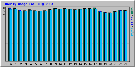 Hourly usage for July 2024