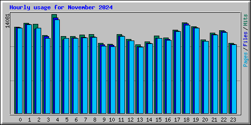 Hourly usage for November 2024