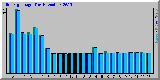 Hourly usage for November 2025