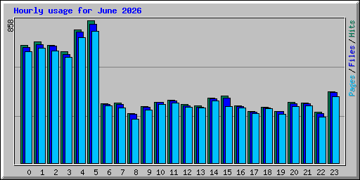 Hourly usage for June 2026